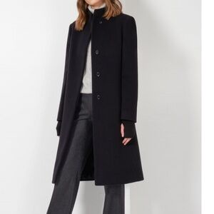 Cinzia Rocca classic stand collar charcoal Coat